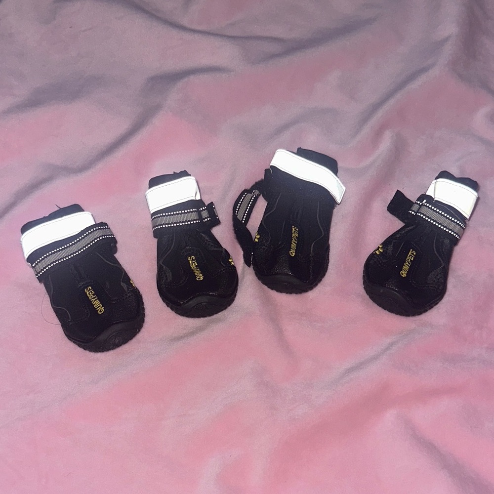 Black and White Dog Boots New Never Used